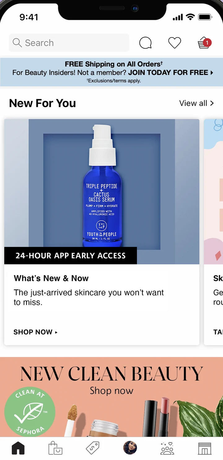 Sephora app screen 2