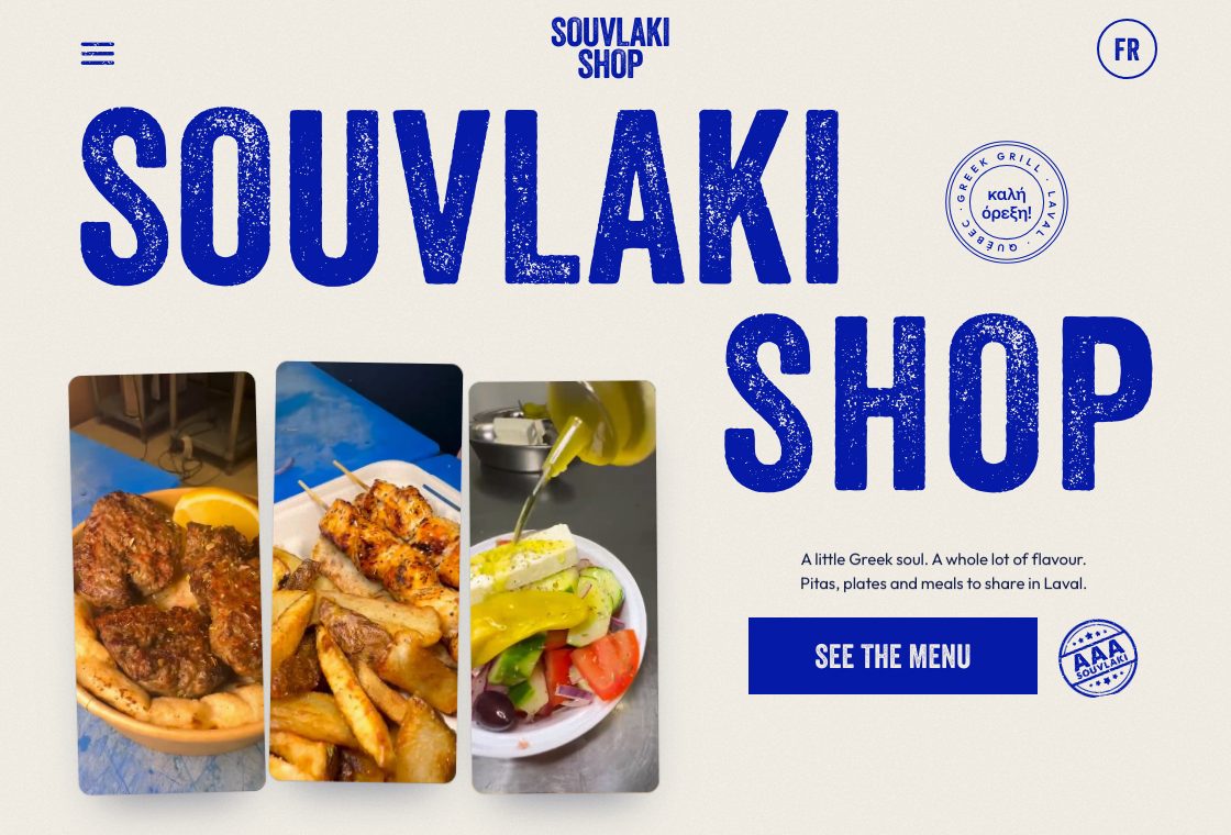Souvlaki Shop website