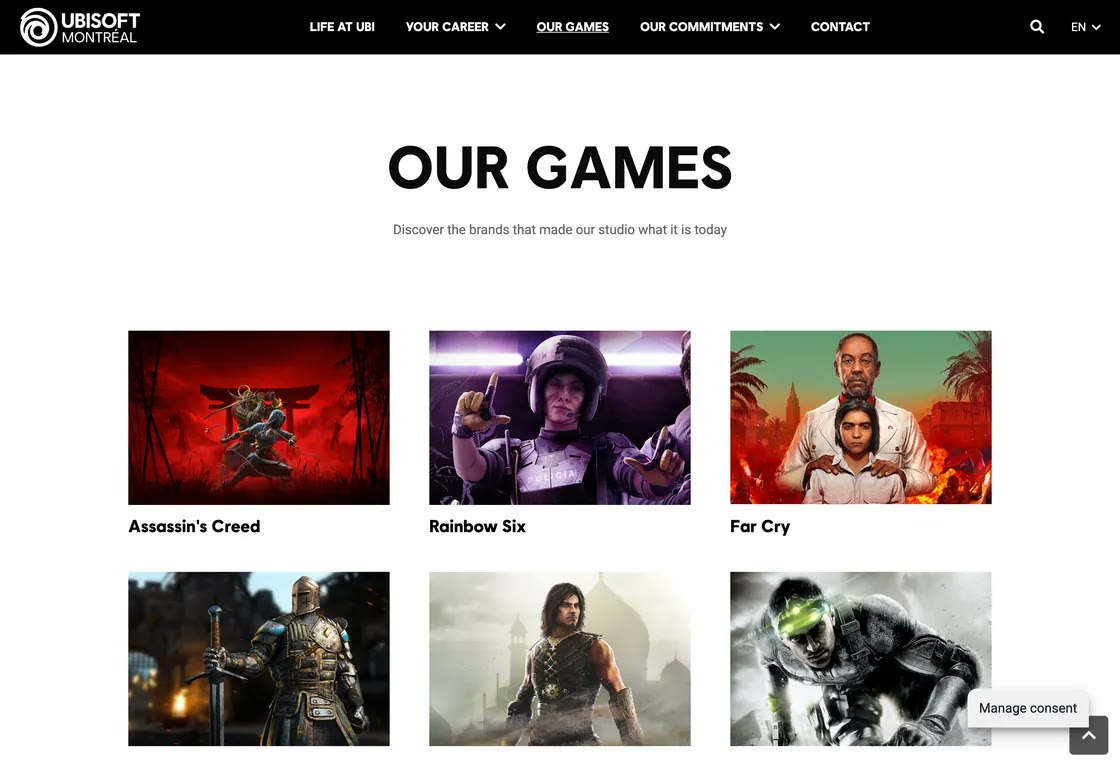 Ubisoft Montréal website